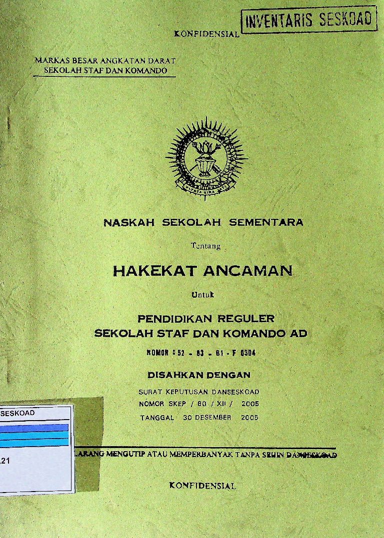 Naskah Sekolah Sementara Hakekat Ancaman